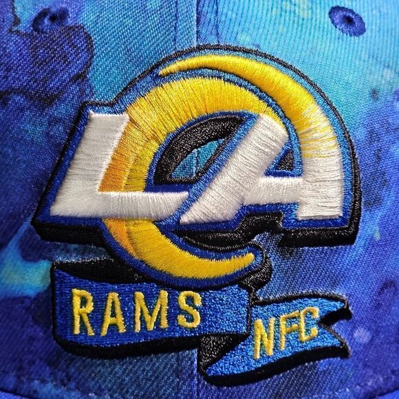 Los Angeles Rams New Era Sideline Ink Dye Snapback Cap Blue White 9Fifty 950 New - Picture 3 of 10